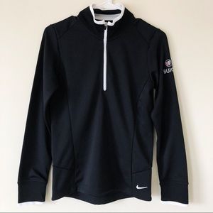 Nike Golf Black Dri-Fit Fitted 3/4 Zip Jackets